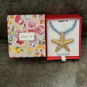 NIP Piper K Gold Starfish Necklace